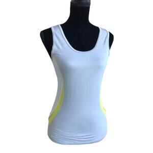 lucy Womens Tank Top Size XS Activewear Tech Endurance Reflective Gray Yellow